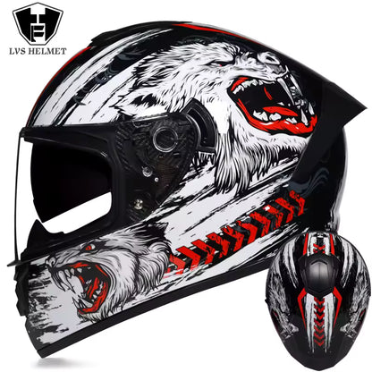 Casco de Moto Doble Visor para Hombre y Mujer