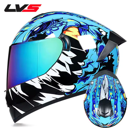 Casco de Moto Doble Visor para Hombre y Mujer