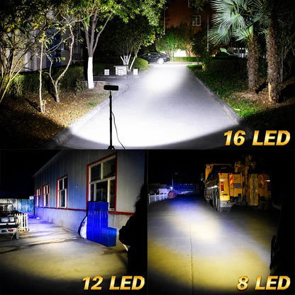 Faro LED Auxiliar Moto 8/12/16 Luces – Antiniebla Impermeable Alta Potencia