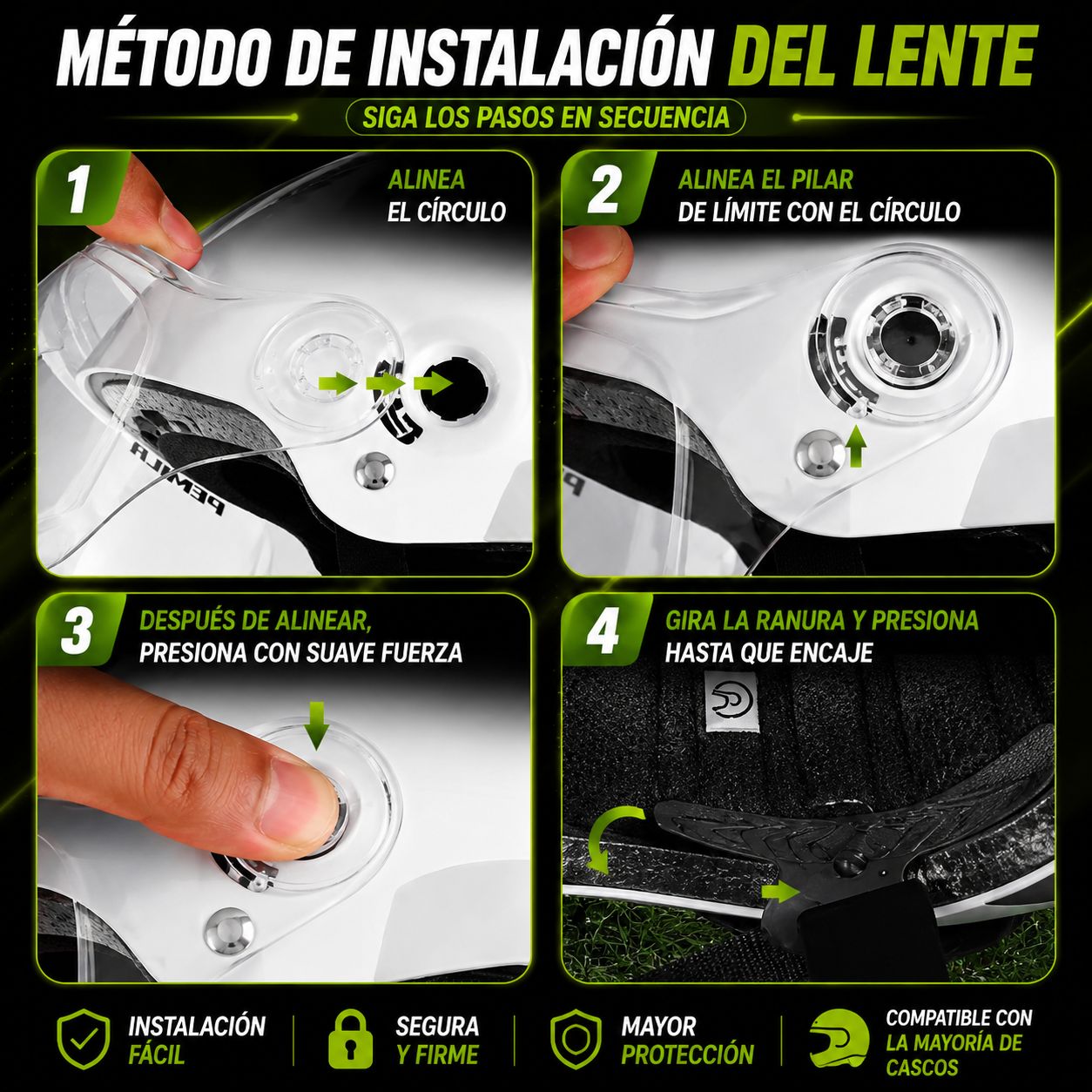 Casco ciclismo con gafas 3 en 1 MTB/carretera reflectante