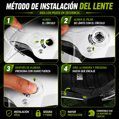 Casco ciclismo con gafas 3 en 1 MTB/carretera reflectante