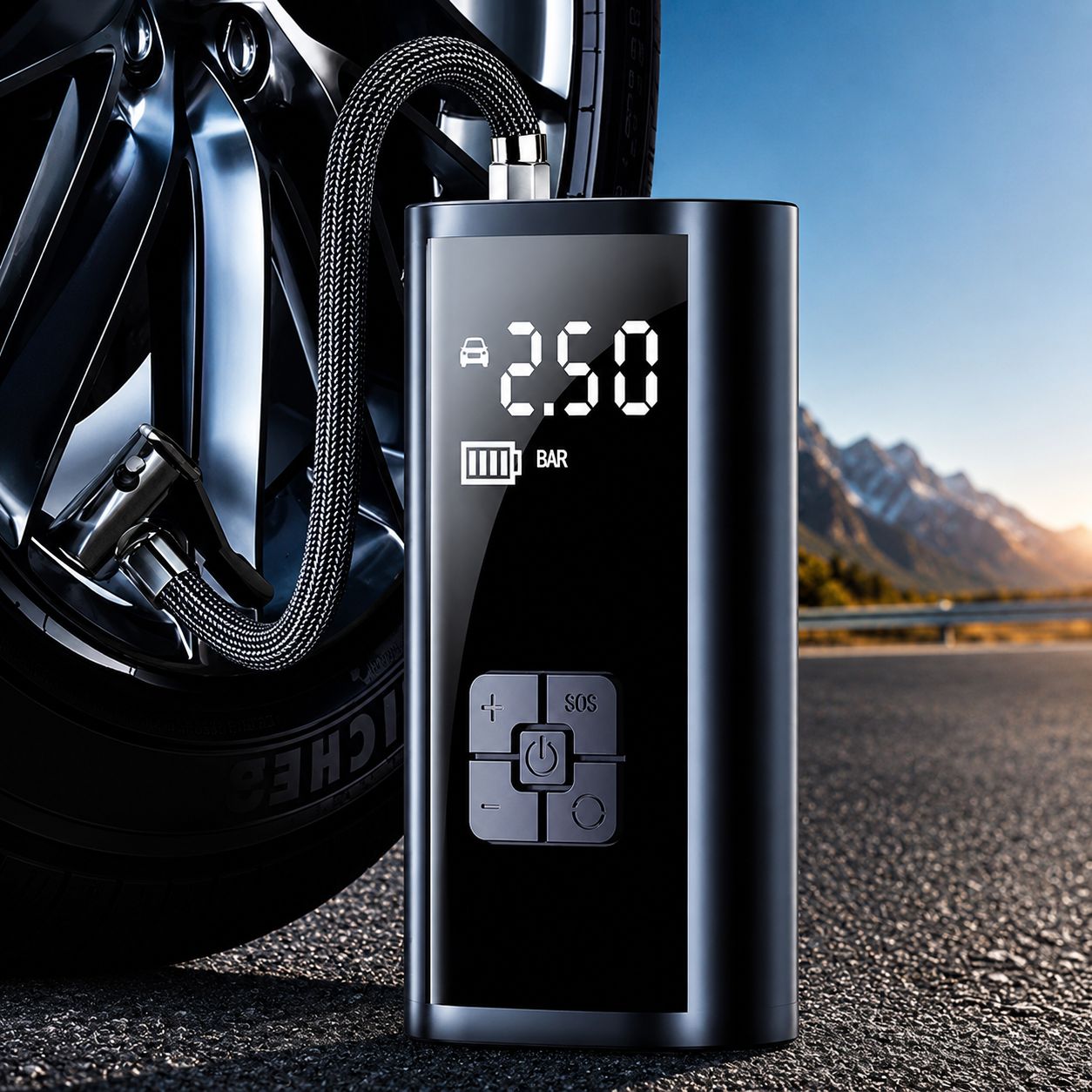 EAFC Inflador Portátil Digital Recargable para Coche, Bicicleta y Pelotas