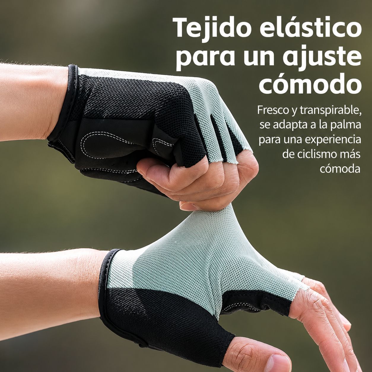 Guantes Ciclismo ROCKBROS Medio Dedo Antideslizantes y Transpirables