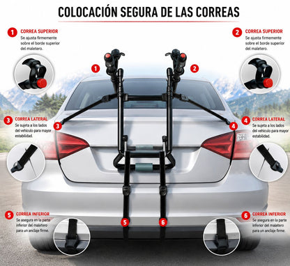 Soporte para maletero de 3 bicicletas, modelo 103DN-R