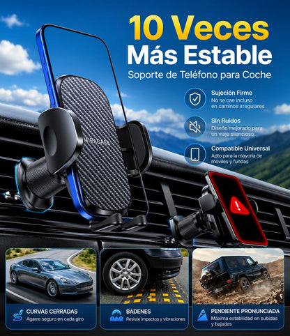 Soporte Móvil para Coche Miracase con Doble Gancho de Acero y Rotación 360°