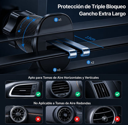 Miracase Soporte de Móvil para Coche con Gancho Reforzado de Acero