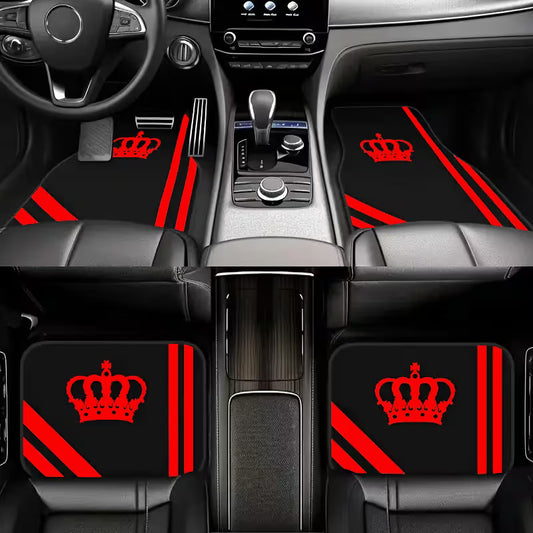 Alfombrillas Universales para Coche con Diseño Corona (4 Piezas).
