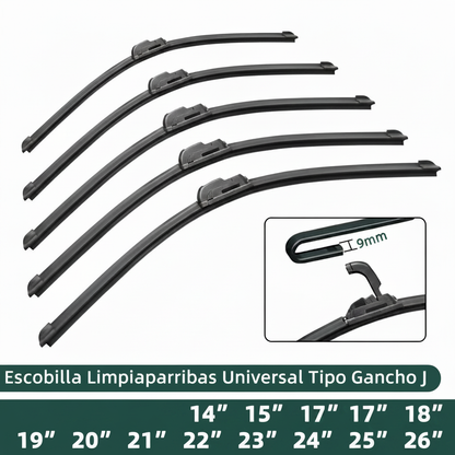 Escobilla Limpiaparabrisas Universal Tipo Gancho J - Verde Marino
