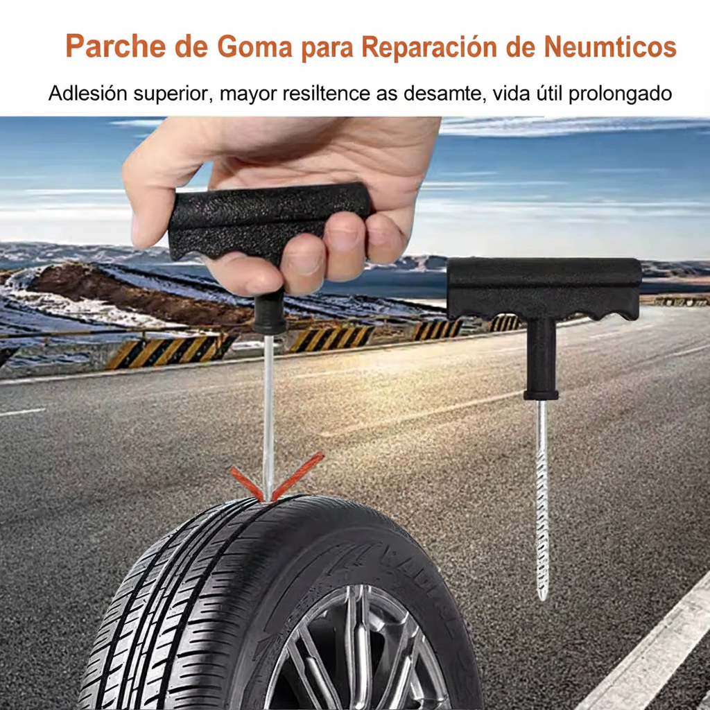 Parche de Goma para Reparación de Neumáticos